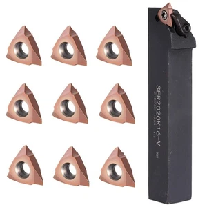 Ser2020K16-V Lathe Threading Tool with Carbide Threading Inserts 16VER AG60 ZM25 - Picture 1 of 8