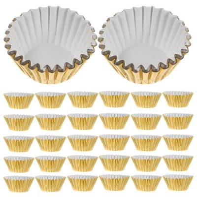 500 Pcs Pirottini Cupcake Alluminio Per Padella Di Pane Con Coperchio - Immagine 1 di 4