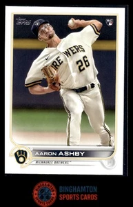 2022 Topps Baseball Card #78b Aaron Ashby Milwaukee Brewers - Picture 1 of 2