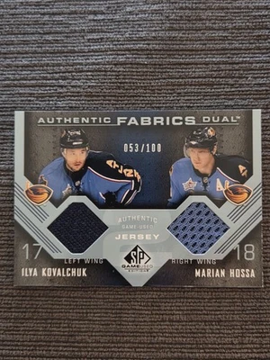 2007-08 SP Game Used Authentic Fabrics Dual- Kovalchuk & Hossa GU Patch /100 ATL - Image 1 of 2