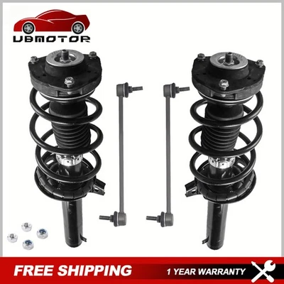 Front Struts Spring Assembly + Sway Bar Link For VW Beetle Eos Golf Jetta Passat Foto 1 de 4