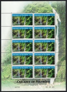 Fr. Polynesia Waterfalls Full Sheet 2003 MNH SG#951 - Picture 1 of 1