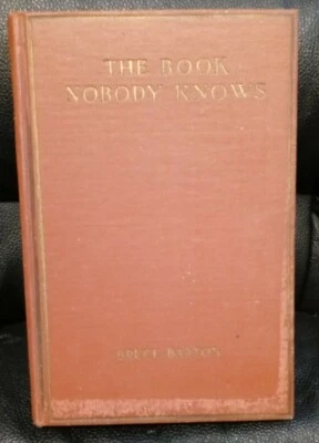 The Book Nobody Knows Bruce Barton Vintage 1926 Foto 1 de 4