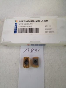 8 INSERTI IN CARBURO NUOVI SECO APFT 160430L-M13. GR: F40M. CONFEZIONATO IN FABBRICA {A831} - Foto 1 di 1