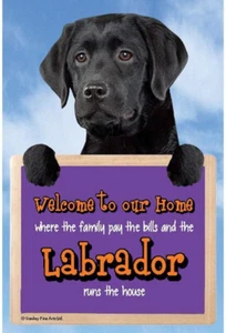 3D BLACK LABRADOR WELCOME SIGN STUNNING 3D great Christmas stocking filler - Picture 1 of 1