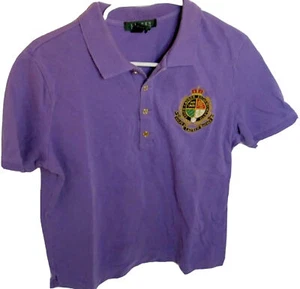 Ralph Lauren Poloshirt Damen Größe M Lila Green Label Logo Knopfleiste - Bild 1 von 6