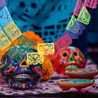 Amosfun Day of the Dead Party Bunting Garland Mexican Decor