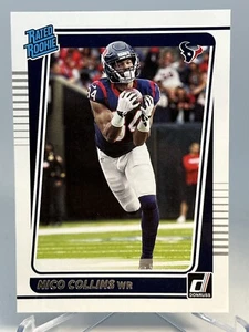 2021 Panini Donruss Rated Rookie Nico Collins #280 Rookie RC (1A) - Picture 1 of 2