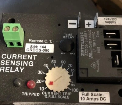 CR MAGNETICS CRDCS-050 SENSING RELAY CR5395-EL-24D-110-X-CD-ELR-R - Image 1 of 3