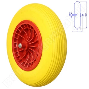 PU Komplettrad Vollrad - pannensicher - für Schubkarren Baukarren 4.80-8 4.00-8 - Bild 1 von 8