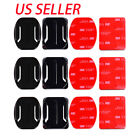 6Pcs Helmet Accessories Flat Curved Adhesive Mount for GoPro HERO 9 8 7 6 5 4 3