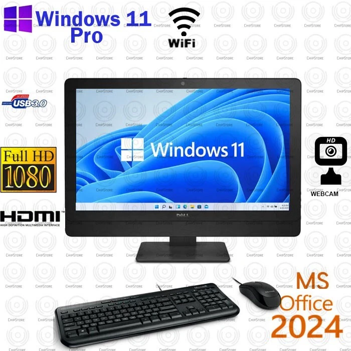 Dell OptiPlex AIO Core i5 23" TOUCH 12GB RAM 512GB SSD Win 11 Pro Office 2024 Foto 1 de 1