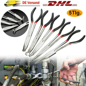 5 Stk Langbeckzangen Satz Spitzzange Telefonzange Zündkerzenzange 280mm - Bild 1 von 12