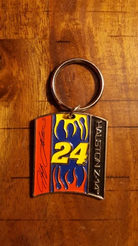 Jeff Gordon #24 ~ Halston Z-14 Car Hood 2006 ~ Key Chain Ring ~ NASCAR Ltd Cover