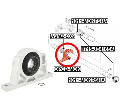 Bearing propshaft centre bearing for Chevrolet Trax Opel Mokka FEBEST OPCB-MOK - Image 1 of 4