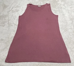 Lori Goldstein Tank Top Blouse Women's XL Pink Sleeveless Stretch LOGO - Picture 1 of 5
