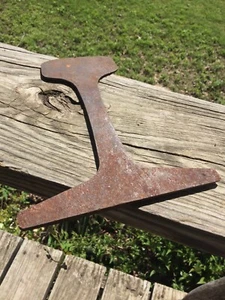 Vintage Genuine Railroad T Rail Train Track Sliver Paper Weight Man Cave Bar - Picture 1 of 11