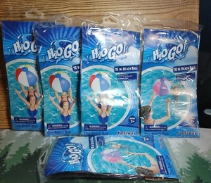 Lot of 5 H2O GO Bestway Inflatable 16" Beach Ball Blue Red Yellow White Ages 2+ - Picture 1 of 4