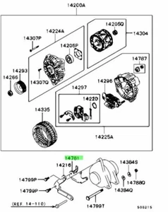 Stay, Alternator For: Mitsubishi Lancer Evo 4 5 6 7 8 9 CN9A CP9A CT9A - Picture 1 of 1