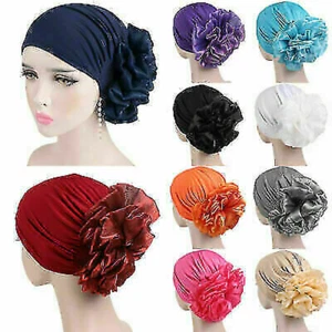 Frauen Blume Haarausfall Beanie Kopftuch Schal Krebs Chemo Mütze Muslim Turban Mütze - Bild 1 von 22