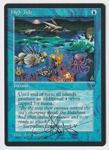 Signed High Tide LP Fallen Empires Artist Amy Weber 1994 WOTC MTG Magic Vintage! - Picture 1 of 2