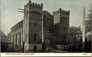 Antike Postkarte Columbus Indiana Central Christian Church IN IND - Bild 1 von 2