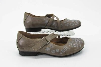 Zapato de mujer Taos Wish talla 8M marrón plano Mary Jane cuero usado qp Foto 1 de 4