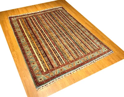 6 x 8 Handmade High Quality Afghan Caucasian Rug _Natural Dyes Hand Spun Wool - Image 1 of 4
