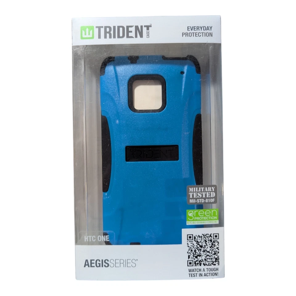 W9. Trident Aegis Series Case for HTC One - Blue With Screen Protector - Image 1 of 1