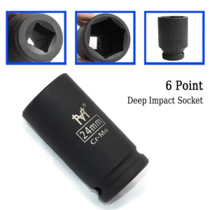 1pc Heavy 1 in. Drive 17-46mm Deep Impact Socket 6 Point Axle Nut Spindle Air - Imagen 1 de 21