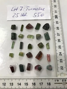 25 Stück Turmaline grün rosa usw. farbig Sonderangebot (Lot7) - Bild 1 von 1