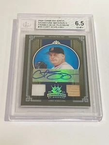 Curt Schilling 2005 Donruss Diamond Kings Autograph Card Bat Jersey True 1/1 - Picture 1 of 3