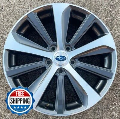 SUBARU LEGACY OUTBACK 2015-2019 Factory Wheel 18" Rim 68825 w/ Cap Charcoal #B - Image 1 of 4