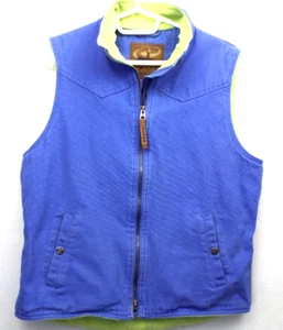 ROPER Vest Womens M Blue Zip Pockets Work Jacket Lined Sleeveless Range Gear Mom - Picture 1 of 7