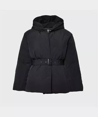 Missguided Plus Size Oversized Belted Puffer Coat Black 18 (2XL) New (20/22) - Image 1 of 3