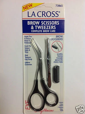 Sally Hansen La Cross Brow Scissors & Tweezers Set #73865 NEW AND SEALED.