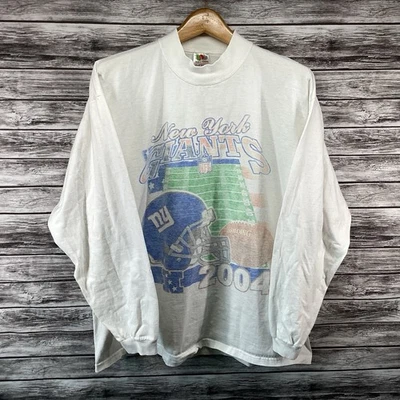 Camisa De Colección New York Giants Para Hombre 2XL Blanca Manga Larga SPALDING 2004 Equipo Y2K Foto 1 de 4
