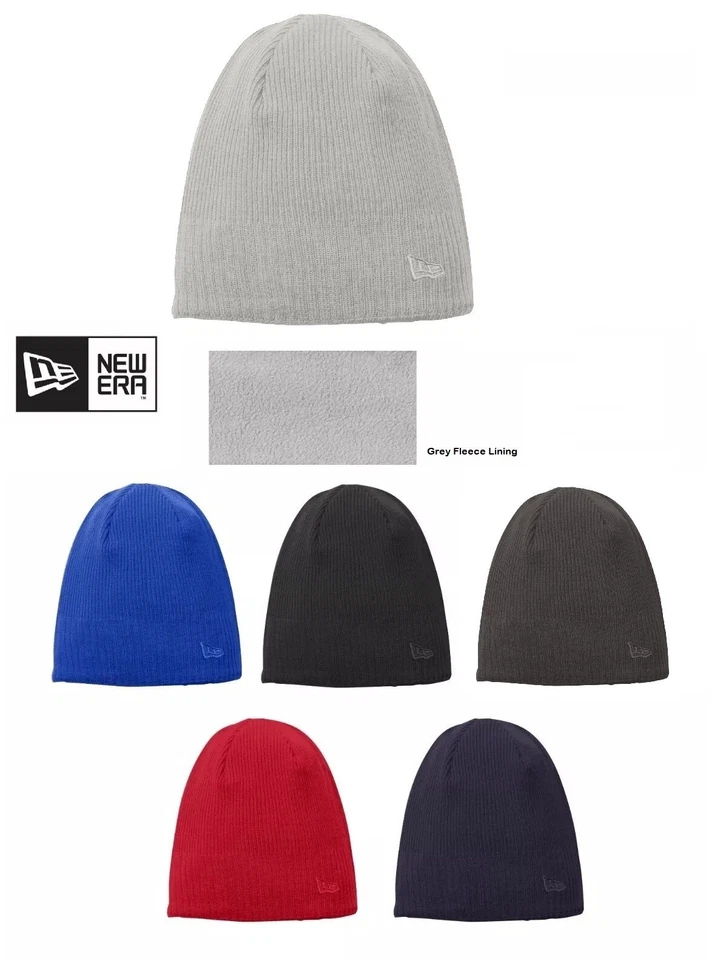 NEW ERA CÁLIDO, RELAJADO ESTILO POLAR FORRADO GORRO DE PUNTO, 3" PARTE INFERIOR DE PUNTO ACANALADO OSFA Foto 1 de 1