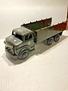 VINTAGE 1950`s MARX LAMAR U.S. ARMY TROOP TRANSPORT  TRUCK PRESSED STEEL - Picture 1 of 6