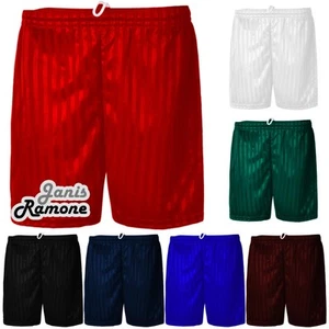 Boys Girls PE Uniform School Shorts Shadow Stripe Gym Sport Football Pack of 3 - Picture 1 of 37