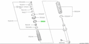 Asiento, resorte trasero de goma superior para: Nissan Skyline R33 GTR BCNR33 95-98 - Imagen 1 de 1