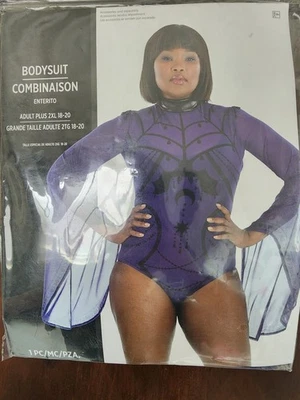 Nuevo en caja Talla grande “Bad Witch Body” Talla 2X (18‐20) | Manga campana púrpura y negro Foto 1 de 3