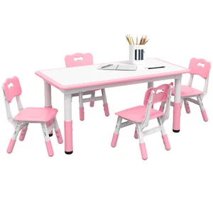 Kids Table and Chair Set,Adjustable Height, Easy to Clean Table Surface - Picture 1 of 11