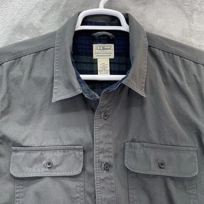 LL Bean Shacket Para Hombre Talla Grande Alta LT Camisa Ropa de Trabajo Forrada de Vellón Huracán Foto 1 de 4
