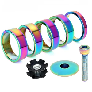 Lightweight Bike Headset Accessories Spacers and Top Cap for 28 6mm Fork - Picture 1 of 8