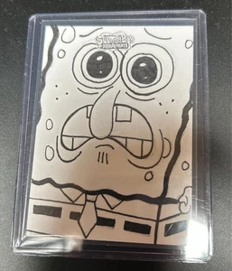 2025 Topps Chrome SpongeBob 25th Anniversary Sketch Card 1/1 By Don Pedicini Jr - Picture 1 of 2