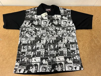Vintage Tonic by BC Ethic Personal Ads Print Lounge Shirt 2XL NWT MISSING BUTTON - Image 1 of 4
