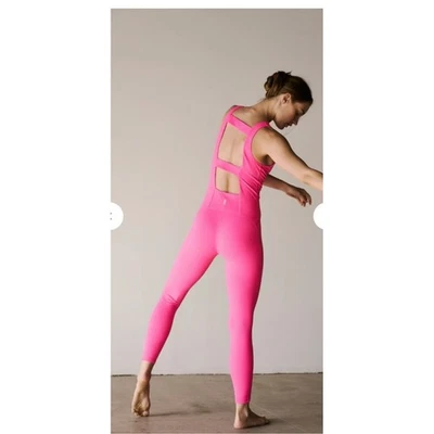 Mono Free People FP Movement Never Better con tiras rosa intenso grande elástico Foto 1 de 4