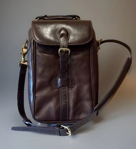 Mulholland Brothers Leather 2 Bottle Wine Carrier Bag COMPLETE insulated insert - Picture 1 of 10