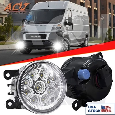 Pair Fits Ram ProMaster 3500 2014-2022 White Fog Lights Driving Bumper Lamps - Imagem 1 de 4